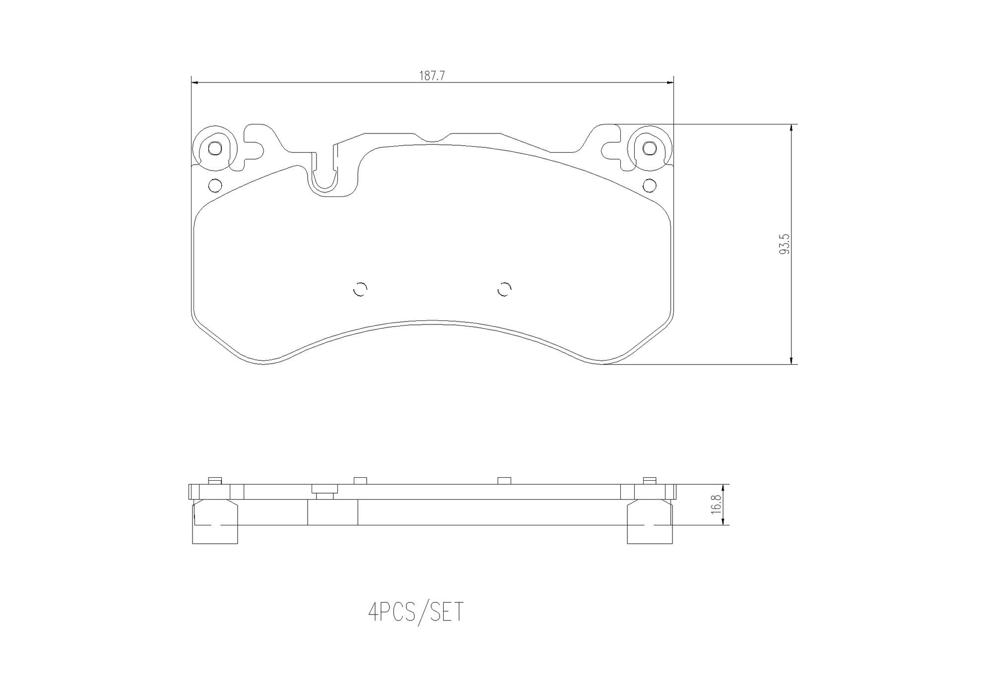 Mercedes Disc Brakes Kit -  Pads Front (Ceramic) 008420412028 - Brembo P50127N